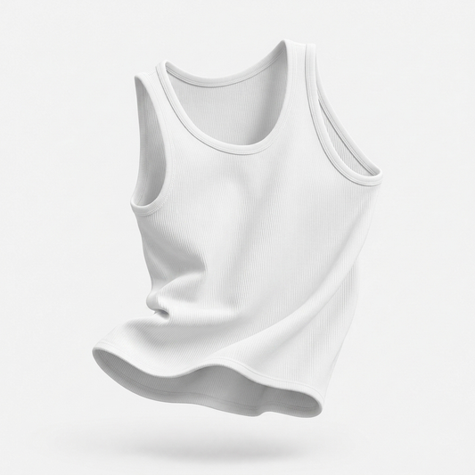 White + Black Tank Top