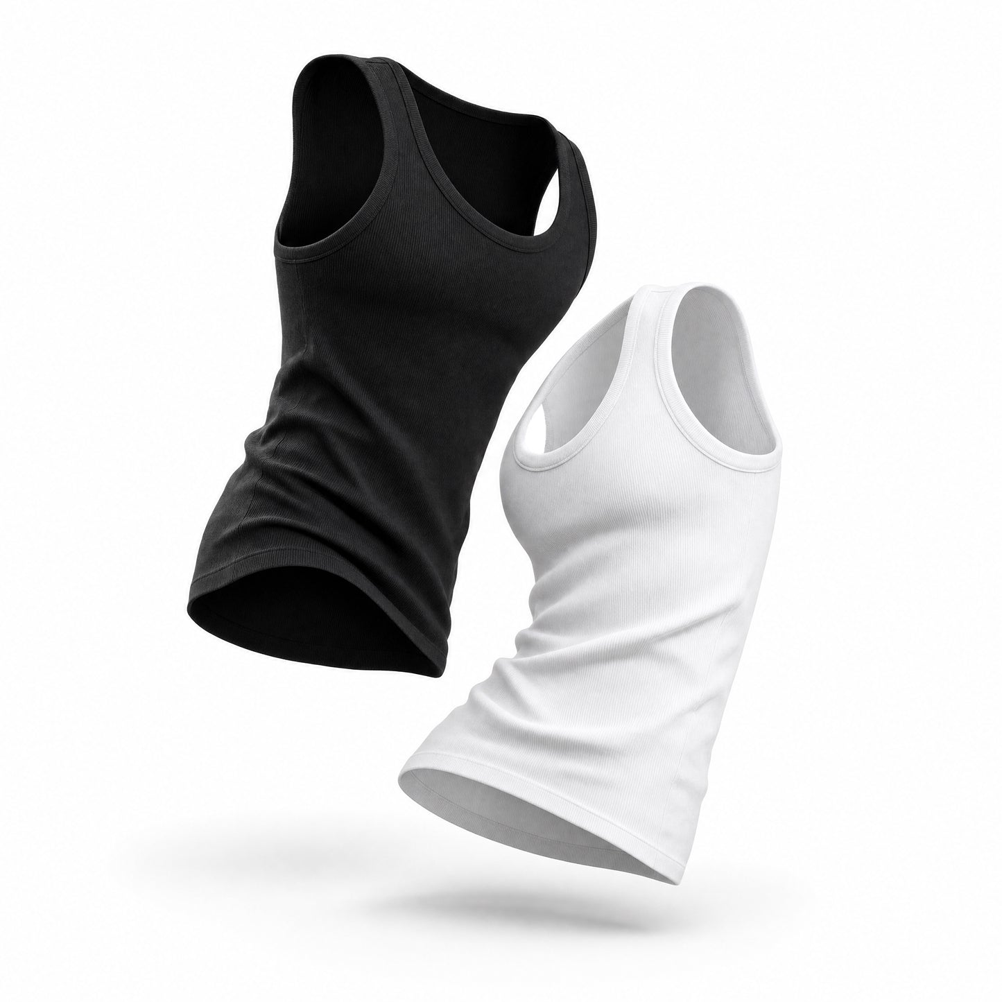 White + Black Tank Top